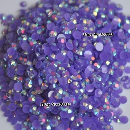 3mm Crystal Nail Art Deep Purple AB Rhinestone Phone Case Shiny Beads Flat back N18