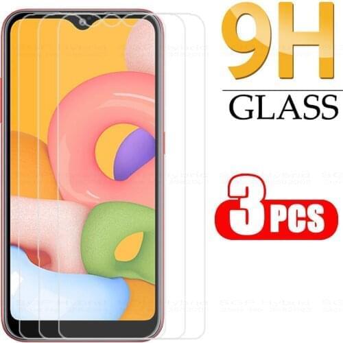 3pcs Tempered Glass For Samsung Galaxy A01 Screen Protector Glass Protective Glass samsun a01 a 01 01a safety glas films