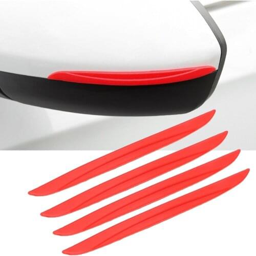 4PCS/Set Car Door Edge Protector Scrape Guard Bumper Guards Protective Strip Rearview Mirror Protection Sticker Universal