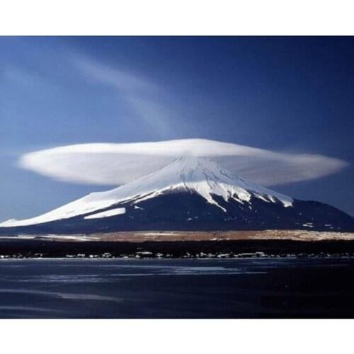 5D DIY Fuji Snow Mountain, Mushroom Cloud Diamond Painting Full Drill Embroidery Cross Stitch Mosaic Craft Kit Home Decor Gift