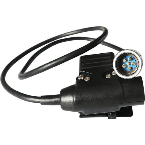 Military Headset Adapter Plug 6 Pin U94 PTT For AN/PRC152 PRC148