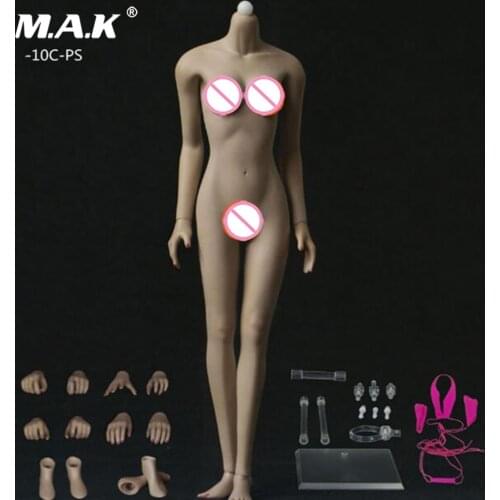 7 Color Skin Middle 1/6 Normal Super Flexible Sexy Seamless Female Body Metal Skeleton Detachable Foot Model for 1:6 Head