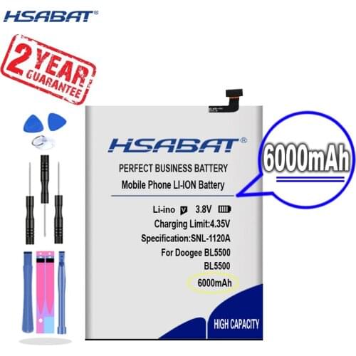 New Arrival [ HSABAT ] 6000mAh BAT18735500 Replacement Battery for DOOGEE BL5500 Lite