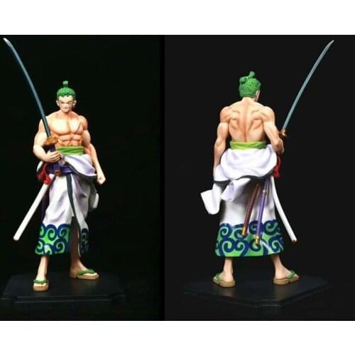 Anime O.n.e.P.i.e.c.e Three Sword Style Wano Country Kimono Enma Sword Zoro Boxed Figure Approx20cm