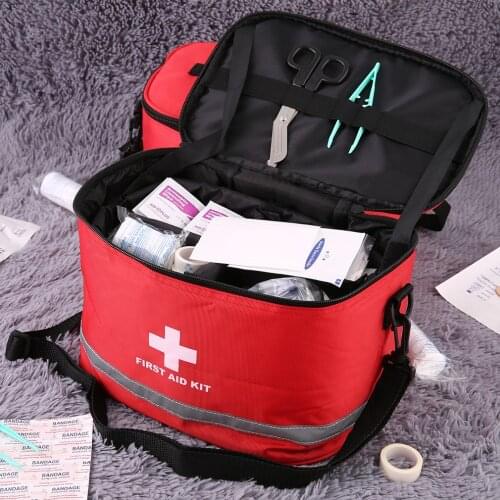Outdoor First Aid Kit Sports Camping Bag Home Medical Emergency Survival Package Red Nylon Striking Cross Symbol Crossbody bag
