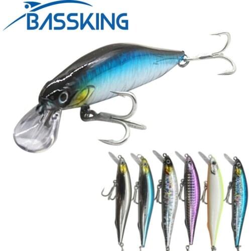 BASSKING Floating Minnow 80mm/10g 100mm/14g Fishing Lure Hard Bait Quality Professional Wobbler Bass Pike Saltwater Carp Tackle
