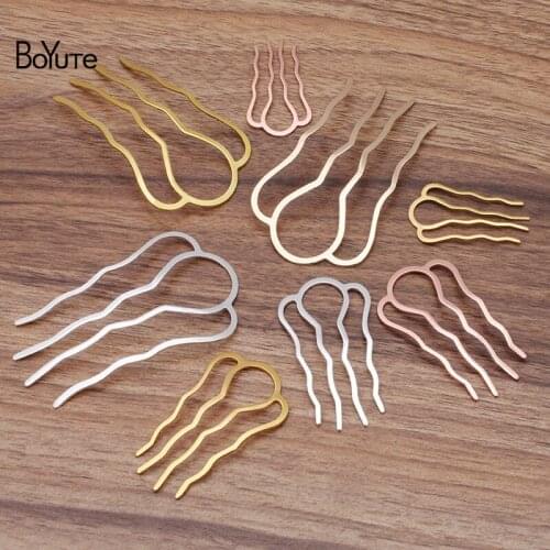 BoYuTe (10 Pieces/Lot) 46*26MM 65*35MM 49*87MM Brass Metal Hair Comb Materials Diy Handmade Hair Jewelry Accessories