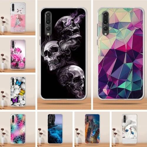 Phone Case For Huawei P20 Pro Soft Silicone Cute Cat Painted Back Cover For Huawei P20 Pro Case Cover For Huawei P20 Plus Cases