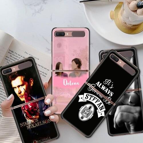 Phone Case For Samsung Z Flip3 5G Hard Back TPU Case PC Capa Black Shell rubber Fundas The Vampire Diaries Salvatore
