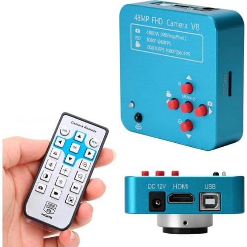 48MP Video Microscope 1080P 60FPS HY-5039 HDMI USB Industrial Electronic Digital Microscope Camera for Phone Repair Soldering