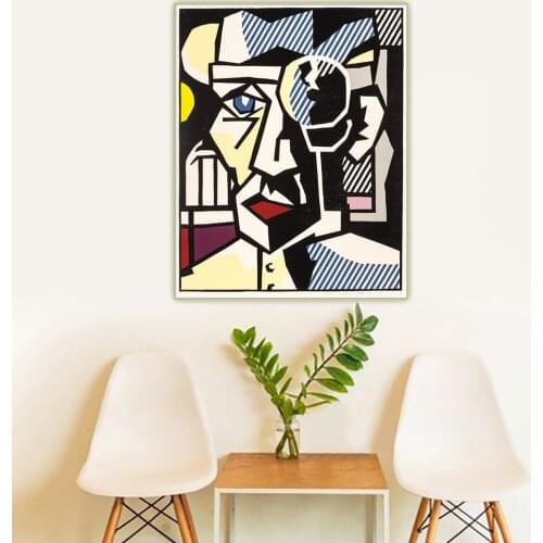Citon Roy Lichtenstein《Dr.Waldmann,1980》Pop art Canvas Oil Painting Artwork Poster Picture Wall Background Decor Home Decoration