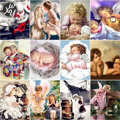 Portrait Diamond Painting Baby Full Drill Mosaic Cross Stitch Kits Round Square Rhinestone Embroidery Handicrafts for Home Decor