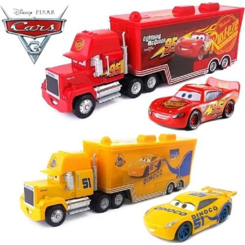 Disney Pixar Car 3 Lightning McQueen Jackson Uncle Mai 1:55 Die Cast Metal Alloy Model Toy Car 2 Childrens Birthday Gift