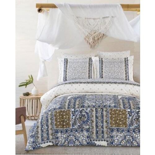 Double Snowdrop Duvet Cover Set 100% Cotton Made in Turkey European Style Queen Size Pillow Bed Sheet 4 Pieces