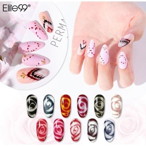 Elite99 10ml Blooming Painting Gel Nail Polish Soak Off Magic Blossom Flower Effect Gel Polish Semi Permanent Nail Art Lacquer