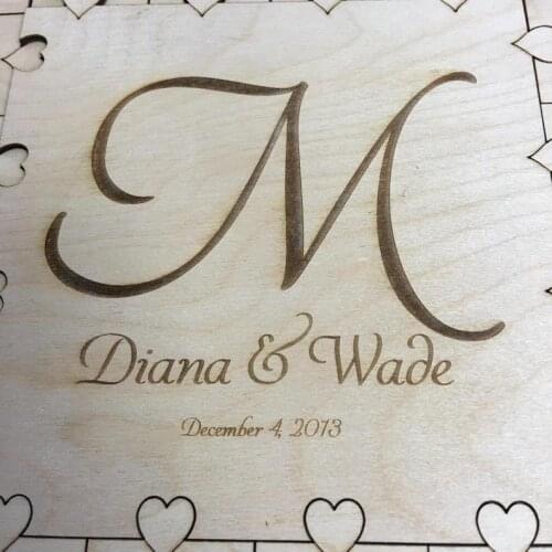 Guest Book Large Letter Puzzle Guest Book Wedding Alternative Guest Book Hearts GuestBook Unique Guestbook Wedding Book Heart