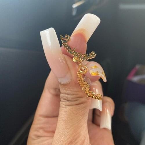 Gold Silver Stainless Steel Earrings Fashion Personalized Name Stud Earrings For Women Girls Custom Earring Christmas Jewelry