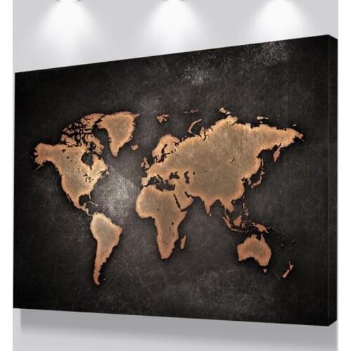 Modern Canvas Painting Worldmap Pictures Art Printed Dropshipping Canvas Poster Prints For Living Room Home Decor No Frame