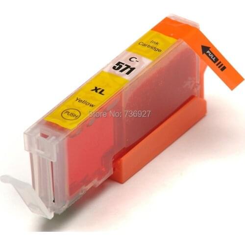 3X Yellow Compatible Ink Cartridge CLI-571 CLI571XL CLI571 For Canon PIXMA MG5752 MG6851 MG6850 MG5750 MG6853 inkjet Printer
