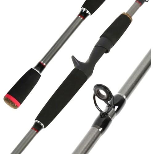 Casting Spinning Fishing Rod 1.8m UltraLight Carbon Fiber Rod Pole 3Section with EVA Handle Baitcasting Fishing Rod