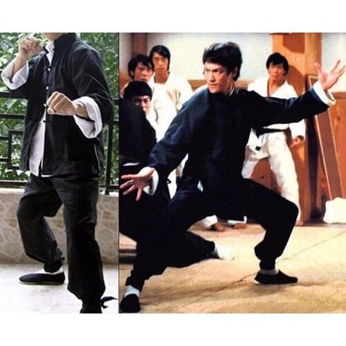 Chinese Tang Suit Mens Classic Tang suits Kung Fu Martial Arts Uniforms Set of 3 Wing Chun Outfit Long Sleeve Jacket