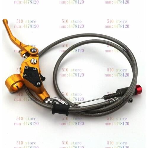 Gold Hydraulic clutch kit lever master cylinder & clutch& liquid hose cable for Off road Motorcycle Pit DirtBike