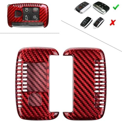 Car Remote Key Shell Cover Case Carbon Fiber Replacement For Land Rover Range Rover Discovery &For Jaguar F-Pace F-Type XE XF XJ
