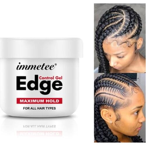 150g Hair Oil Wax Cream Edge Control Hair Styling Cream Broken Hair Finishing Anti-Frizz Hair Fixative Gel with brush