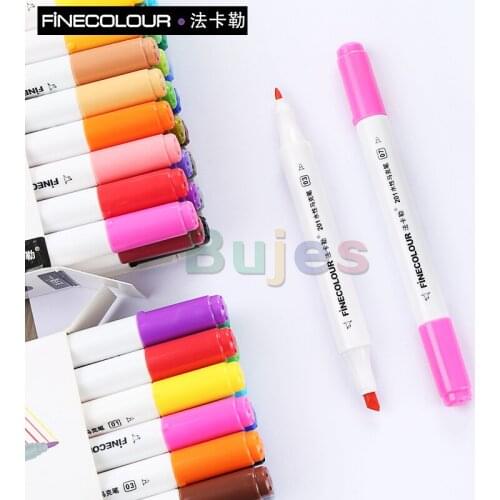Finecolor EF201 Water Based Markers Erasable,Childrens Color Pen 12/24/36 Color,double Head,student Standard Design Painting