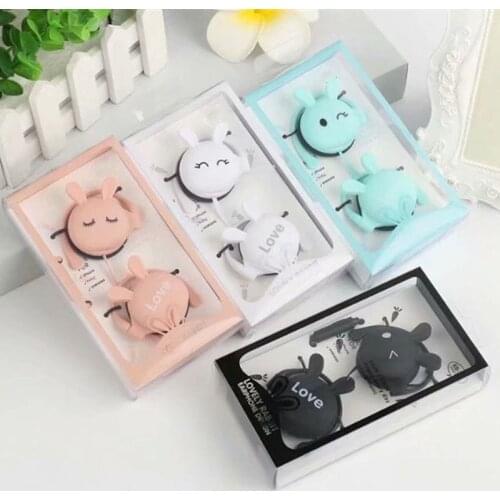 Mini 3.5Mm Cute Rabbit Colored Stereo Wired Headphones Headset Earphone For Samsung Xiaomi Mp3 Kids Student Birthday Gifts Box