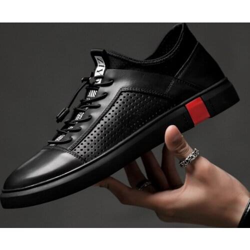 OLOMM mens leather oxford shoes luxury brand Italian style mens shoes breathable flat bottom lace-up shoes large size DD-77