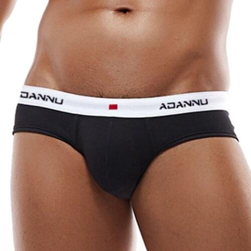 ADANNU Men Underwear Men Briefs Cotton U Convex Comfortable Underpants Breathable Quick Dry Male Pants