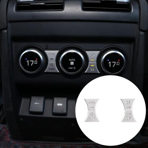 Car Rear Air Condition Button Patch Decoration Sticker Silver For Land Rover Defender 2020-2022 Car Styling Interior Accessories
