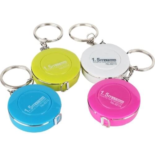 New 150cm Mini CM / Inch tape measure retractable with key ring cute design Great for travel home length measuring instrument
