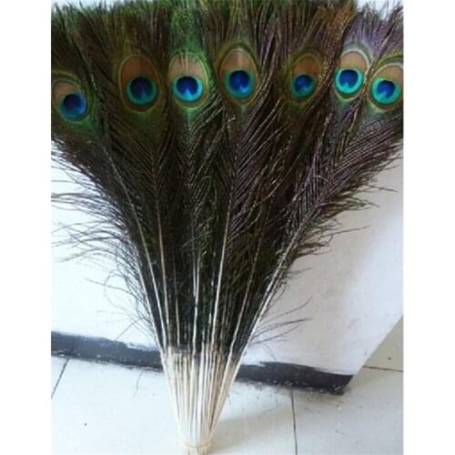 Wholesale! 500PCS natural peacock feathers eye 80-90 cm 32-36 inches