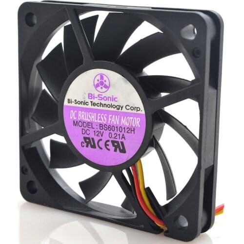Original FOR baribi-sonicbs 601012h12v0.21a6cm6010 3-wire cooling fan