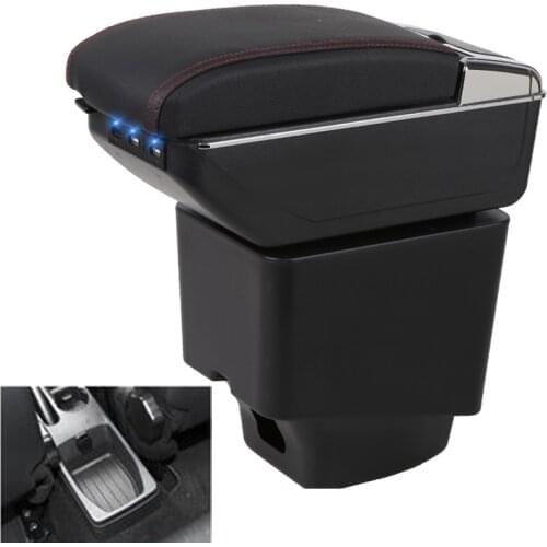 For Renault Captur Armrest box central Store content box with cup holder ashtray with USB interface