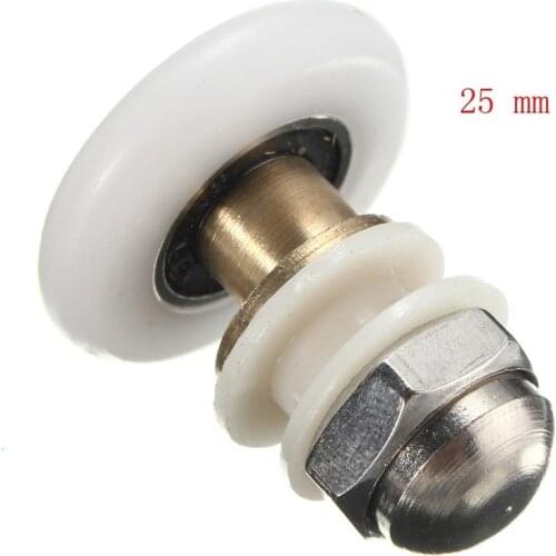 4pcs/lot 25/27mm Replacement Brass Bathroom Shower Door Roller Runner Glass Sliding Door Wheel Pulley