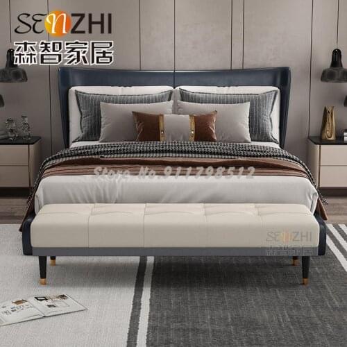 Bed end stool bedroom bed side stool Nordic simple modern long stool solid wood bed front stool small apartment entry shoe chang