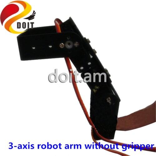 SZDOIT Full Metal 3-Axis Robotic Arm With Gripper Kit 3DOF Vehicle Robot Arm + High Torque Servo DIY For Arduino Educational