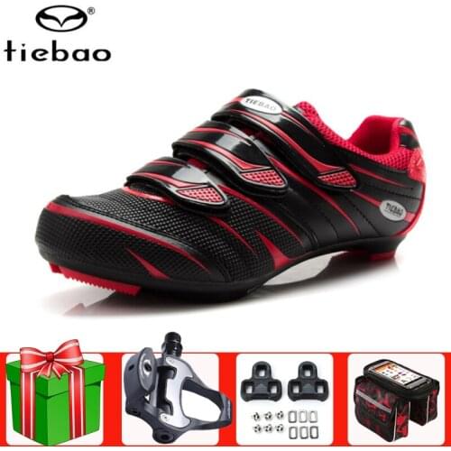 TIEBAO Men Road Cycling Shoes Add Pedal Set Triathlon Professional Bike Bicycle Self Locking Racing Athletic Sneakers Women