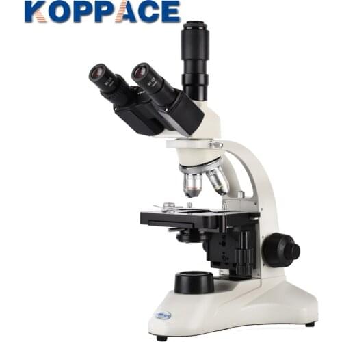 KOPPACE 40X-1600X Trinocular Biological Microscope 195 Achromatic Lens Abbe Condenser Compound Lab Microscope