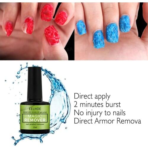 Magic Remover Gel Nail Polish Remover Within 2-3 MINS Peel Off Varnishes Base Top Coat Without Soak Off Water Nail Polish Remove