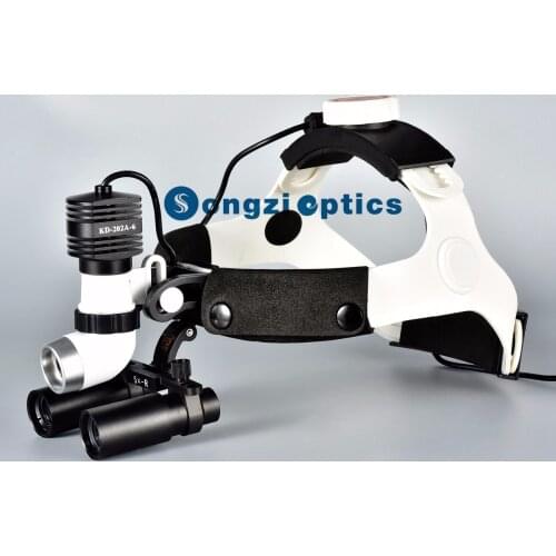 High Quality (5X 6X Optional) Surgical Dental Loupes with KD-202A-6 High brightness 5W Headlight