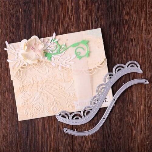 YaMinSanNiO Lace Wave Metal Cutting Dies Edge Stencil for Diy Scrapbooking Paper Album Card Making Craft Die Cut Embossing New