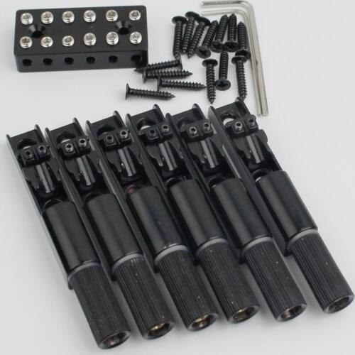 1 SET Of Fan Guitar Bridge, New String Lock, Suitable For Replacement 6-8 String Electric Guitar Bridge