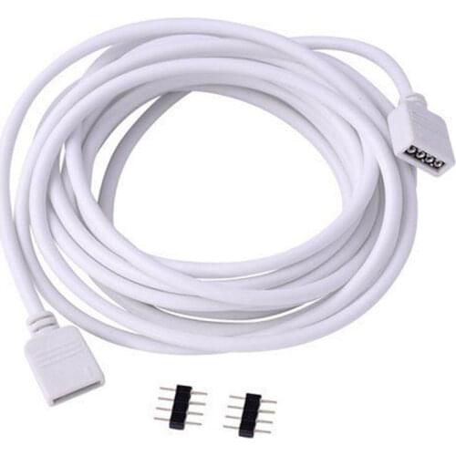 30CM 1M 2M 5M 4 pin 5pin Led Connector Extension Cable Cord Wire with needle for RGB RGBW LED Strip light