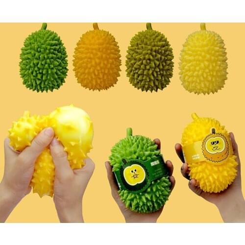 1Pcs Creative Durian Shape Adult Children Squeezy Pinch Toys Random Color Stress Relief Toys Decompression Ball Toy