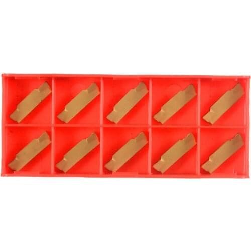 10Pcs MGMN300-M Carbide Inserts Golden Blades Lathe Turning Grooving Tool CNC Cutter Milling Tool
