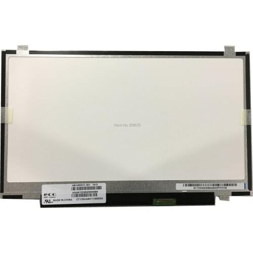 Free shipping HB140WX1-301 HB140WX1-401 N140BGE-E43 N140BGE-EB3 B140XTN02.D B140XTN03.2 Laptop LCD screen 1366*768 EDP 30pins